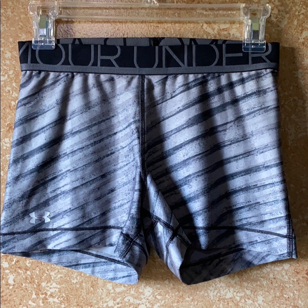 Under Armour black & gray athletic shorts.